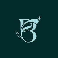 stilvolles königliches logo des blumenschönheitslogos b vektor