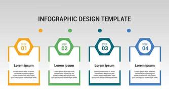 4-Schritte-Business-Infografik-Diagramm-Informationsdiagramm-Layout-Designvorlage vektor