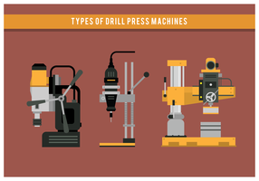 borrpress maskin typer vektor