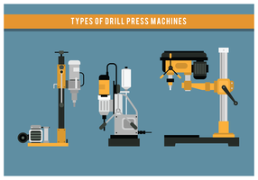 borrpress maskin typer vektor