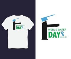 wassertag typografie t-shirt design vektor