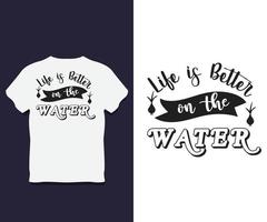 wassertag typografie t-shirt design vektor