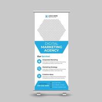 unternehmensstilvolles business marketing roll up banner vorlage kostenloser vektor