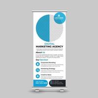 Corporate Modern Company Roll Up Standee Banner Template Design kostenloser Vektor