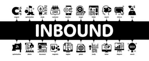 Inbound-Marketing minimaler Infografik-Banner-Vektor vektor