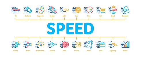 Geschwindigkeit Zeitraffer minimaler Infografik-Banner-Vektor vektor