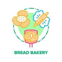 Brot Bäckerei Vektor Konzept Farbe Abbildung flach