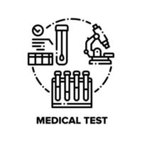 medicinska test vektor konceptet svart illustration