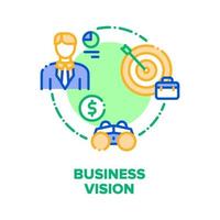 Business-Vision-Vektor-Konzept-Farbillustration vektor