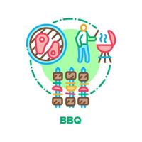 bbq picknick mat vektor begrepp Färg illustration