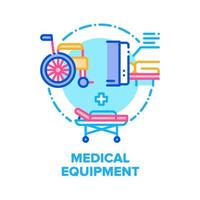 medicinsk Utrustning sjukhus vektor begrepp Färg platt