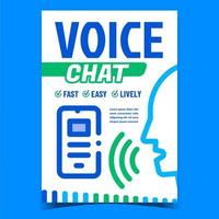 Voice-Chat kreativer Werbeplakatvektor vektor