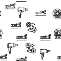 Reifenmontageservice nahtloser Mustervektor vektor
