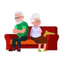 Traurigkeit alter Mann und Frau Meinungsverschiedenheiten Vektor