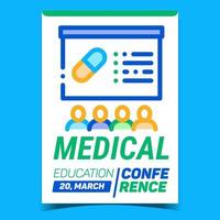kreative Promo-Banner-Vektor für medizinische Konferenzen vektor