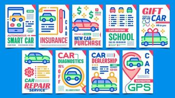 Autohaus-Werbeplakate setzen Vektor