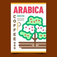 arabica kaffe kreativ reklam baner vektor