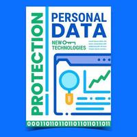 Werbebanner-Vektor für den Schutz personenbezogener Daten vektor