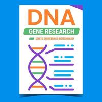 dna gen forskning kreativ befordran affisch vektor