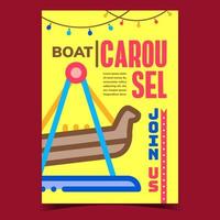 båt karusell kreativ reklam affisch vektor
