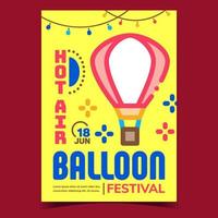 Heißluftballon kreativer Werbebanner-Vektor vektor