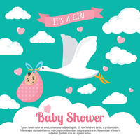 Babyshower-Vektor-Illustration vektor