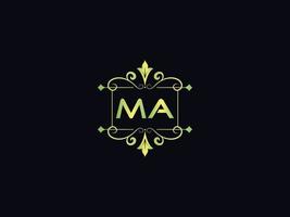 monogramm ma luxus logo, abstrakter ma brief logo vorlage vektor