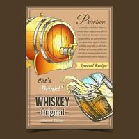 Original-Whiskey-Spezialrezept-Banner-Vektor vektor