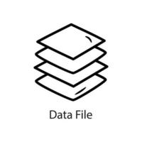 Datendatei Umriss Icon Design Illustration. Datensymbol auf weißem Hintergrund eps 10-Datei vektor