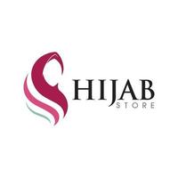 hijab logotyp mall ikon illustration vektor