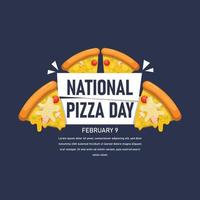 nationell pizza dag bakgrund. vektor