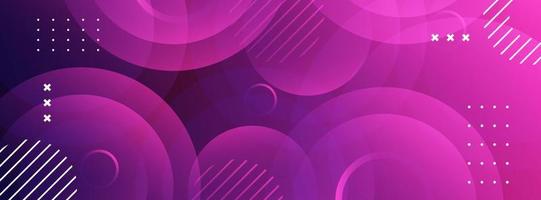 Banner-Hintergrund. Vollfarbe, violette und schwarze Abstufungen, geometrische Kreise vektor