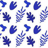 blaue abstrakte Formen Matisse-Stilmuster. Vektor eps10