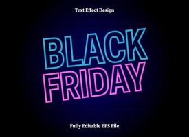 svart fredag text effekt design vektor
