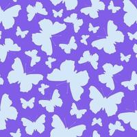 sömlös mönster med söt flygande fjärilar vektor