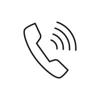 Telefonsymbol. Gliederungssymbol vektor