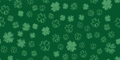 Saint Patricks Day, festlicher Hintergrund mit fliegendem Kleeblatt. vektor