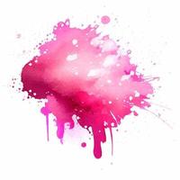 rosa vattenfärg måla stänk isolerat vektor