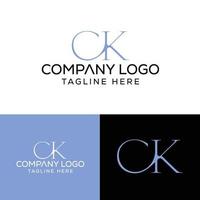 första brev ck logotyp design monogram kreativ modern tecken symbol ikon vektor