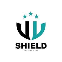 Schild-Logo, Virenschutz-Sicherheitsvektor, einfaches Gaming-Logo-Schild-Design vektor