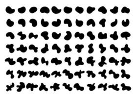 slumpmässig form flytande silhuett svart kub droppar enkel form isolerat på vit bakgrund vektor