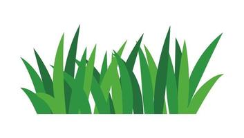 natürliche grüne grasbüsche schmücken die umweltökologie-cartoon-szene vektor
