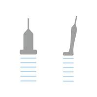 Infografik des Ultraschallwandlers einschließlich linearer Sonde und Hockeyschläger-Sonde für den Scan des Bewegungsapparates vektor