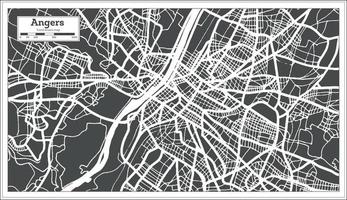 ilska Frankrike stad Karta i retro stil. översikt Karta. vektor illustration.