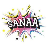 Sanaa Comic-Text im Pop-Art-Stil. vektor