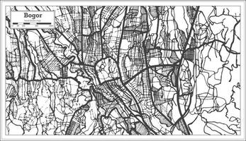 bogor indonesien stad Karta i svart och vit Färg. översikt Karta. vektor