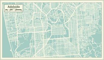 adelaide Australien stad Karta i retro stil. översikt Karta. vektor