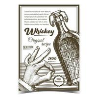 Whiskey-Originalrezept-Werbeplakatvektor vektor