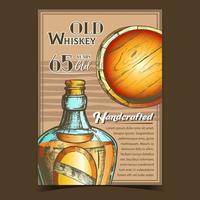 handgefertigter alter Whisky-Werbebanner-Vektor vektor