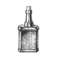design tom årgång whisky flaska kork keps vektor